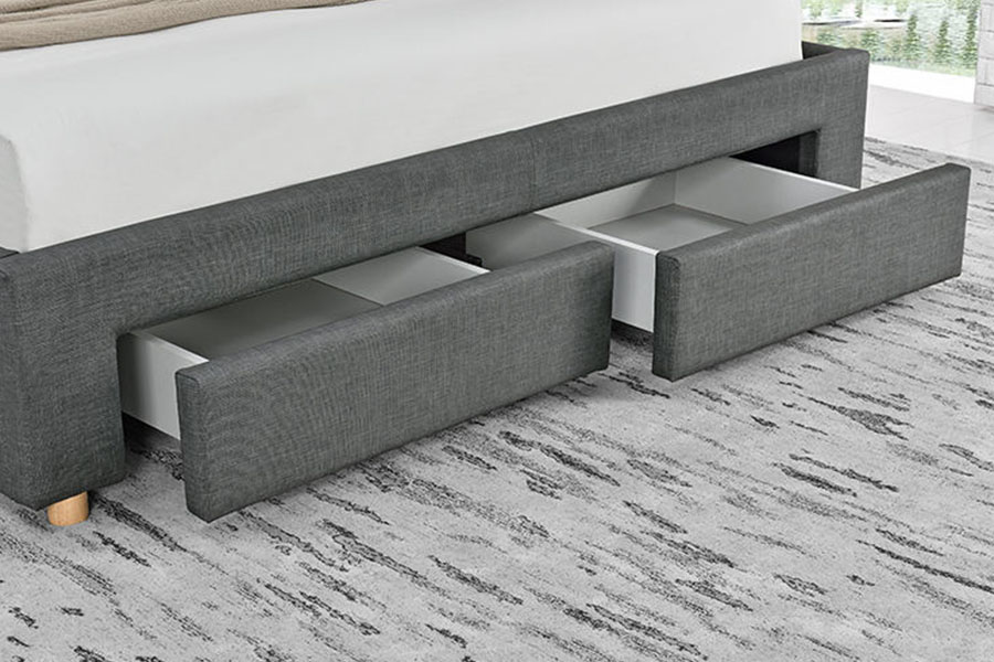 1216D Minimalist Quatuor Drawer Fabrica Upholstered PRAECLUSIO Bed Artus