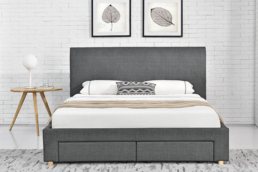 1216D Minimalist Quatuor Drawer Fabrica Upholstered PRAECLUSIO Bed Artus