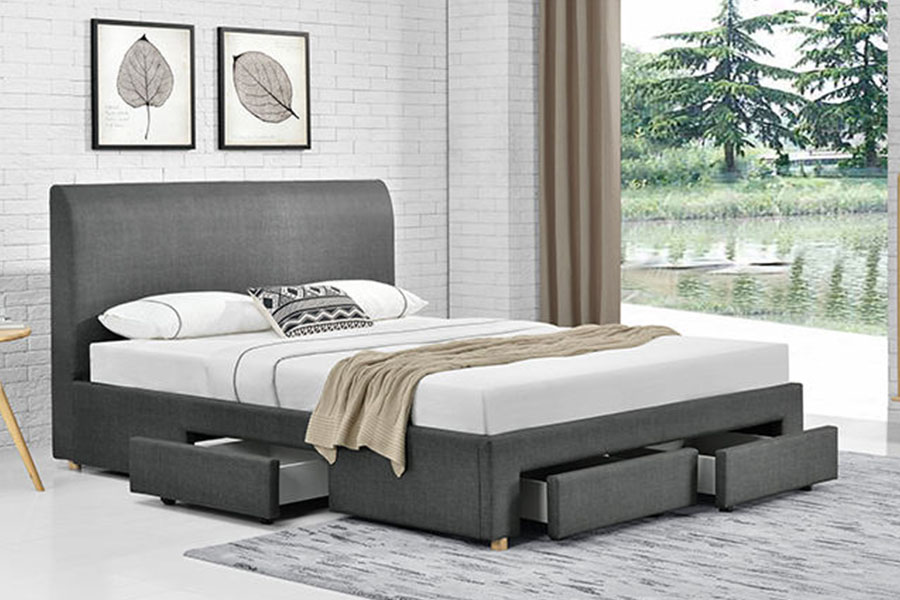 1216D Minimalist Quatuor Drawer Fabrica Upholstered PRAECLUSIO Bed Artus