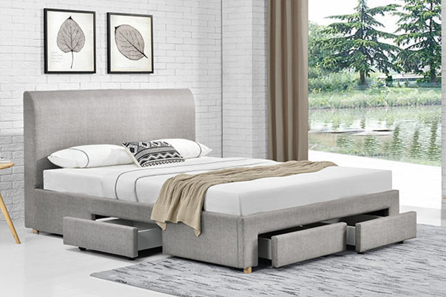 1216D Minimalist Quatuor Drawer Fabrica Upholstered PRAECLUSIO Bed Artus