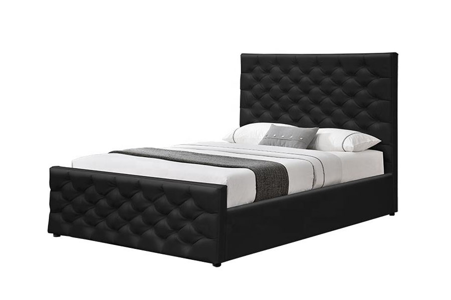 1207G Europae Faux-Leather Ottoman Duplex Gas Leva Storage Bed Frame