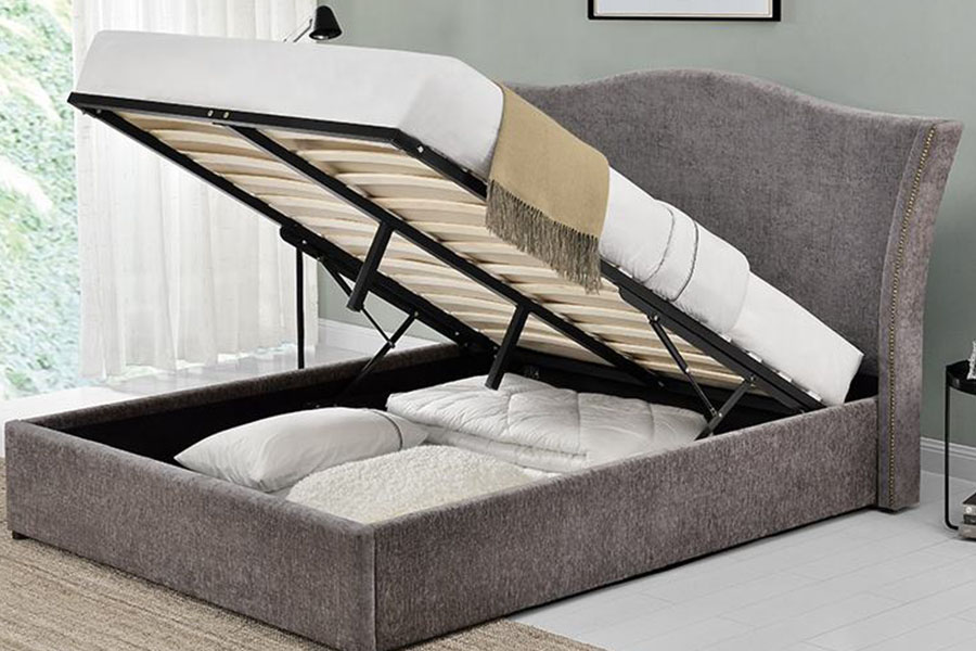 1206G Classical Coronatus lineis fabricae Gas Leva at Bed Frame