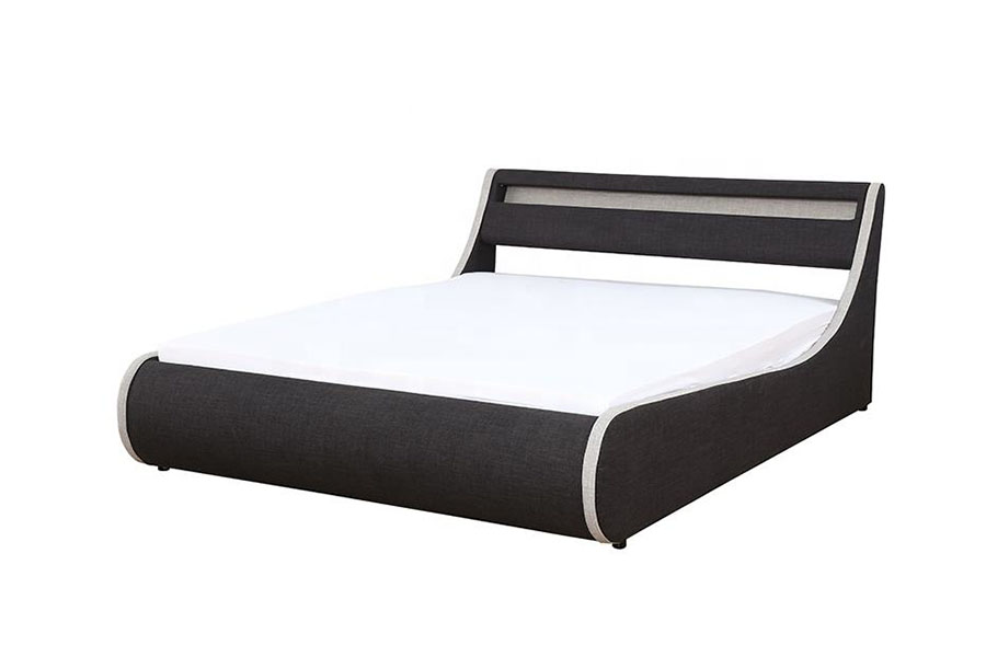 1408-1G Linteo-Fabric Mollis Lignea Frame Ottoman Storage Upholstered Bed Frame