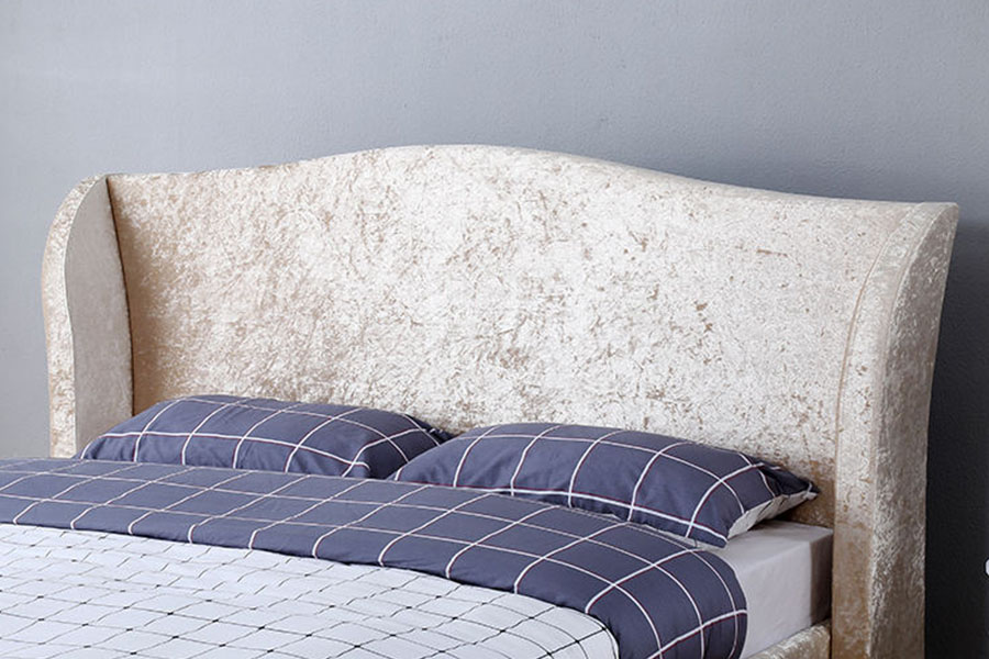 1320G Campaniae-Velvet Ostrearum-Finish Ottomanicum ascensum repono Bed Frame