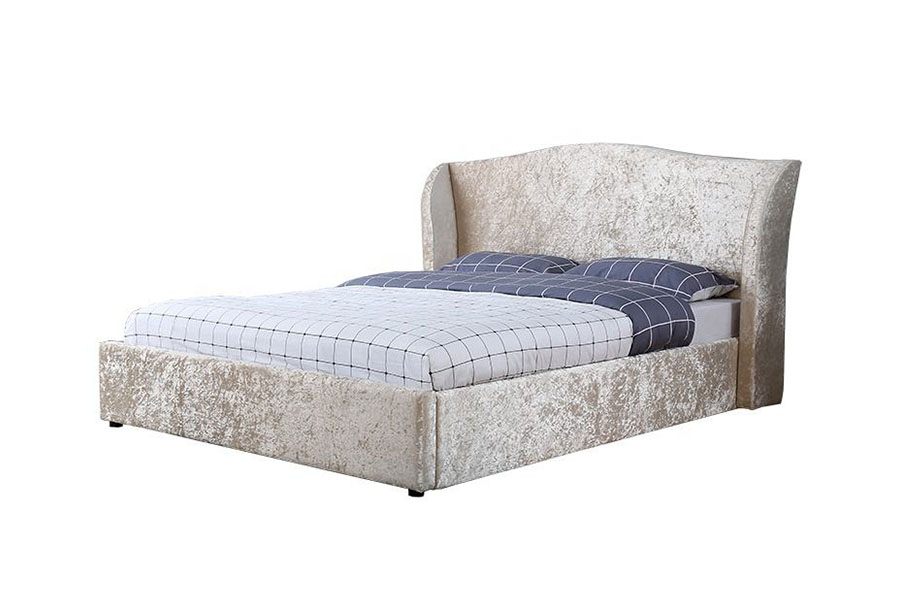 1320G Campaniae-Velvet Ostrearum-Finish Ottomanicum ascensum repono Bed Frame
