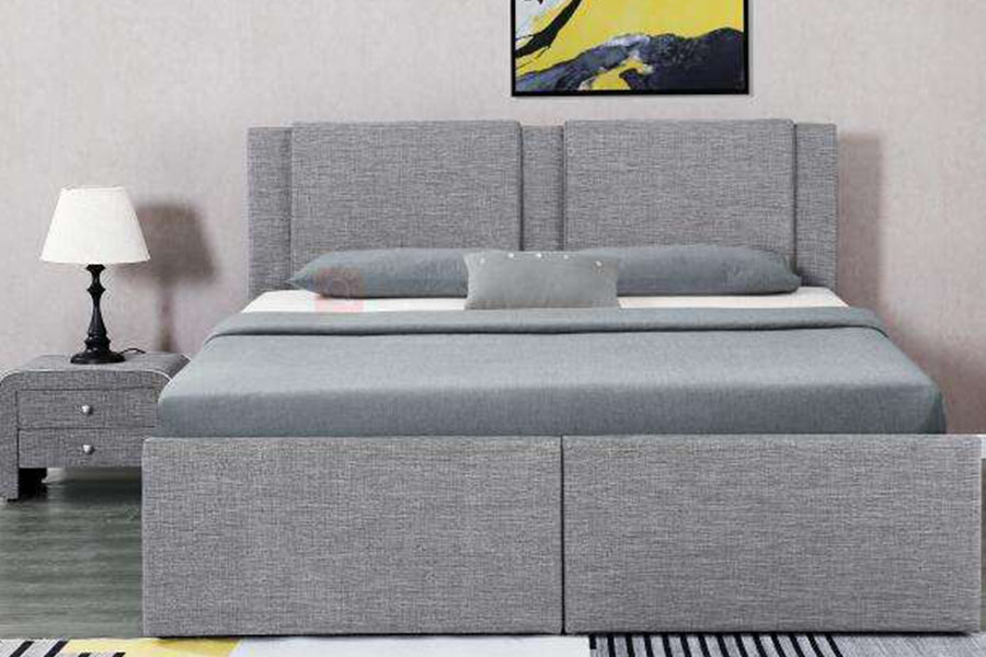 1311DG ​​Gas-Life Two-Drawer Fabric ligneus at ascensum lectum Frame