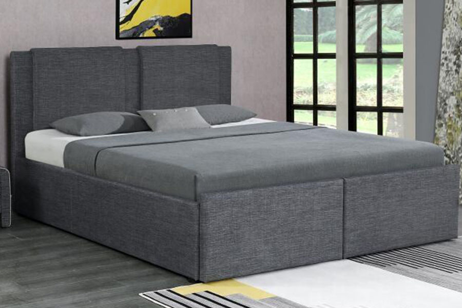 1311DG ​​Gas-Life Two-Drawer Fabric ligneus at ascensum lectum Frame