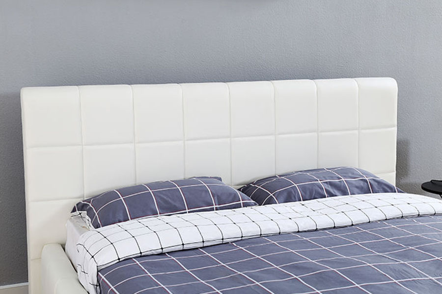 1305G Tres-DUXERIT White-P Leather PRAECLUSIO cubiculo ascensum lectum Frame