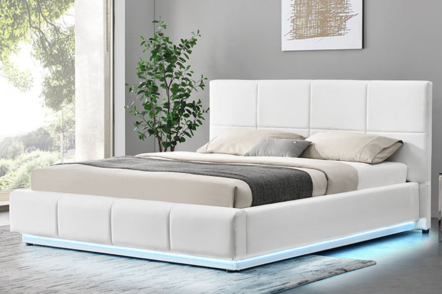 1388G Concave-Ravine DUXERIT Fabric Gas Leva Rex ascensum Repono Bed Frame