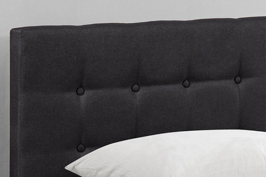 1286G Tufted-Button Solid-Wood Single Upholstered Ottoman Storage Bed Frame